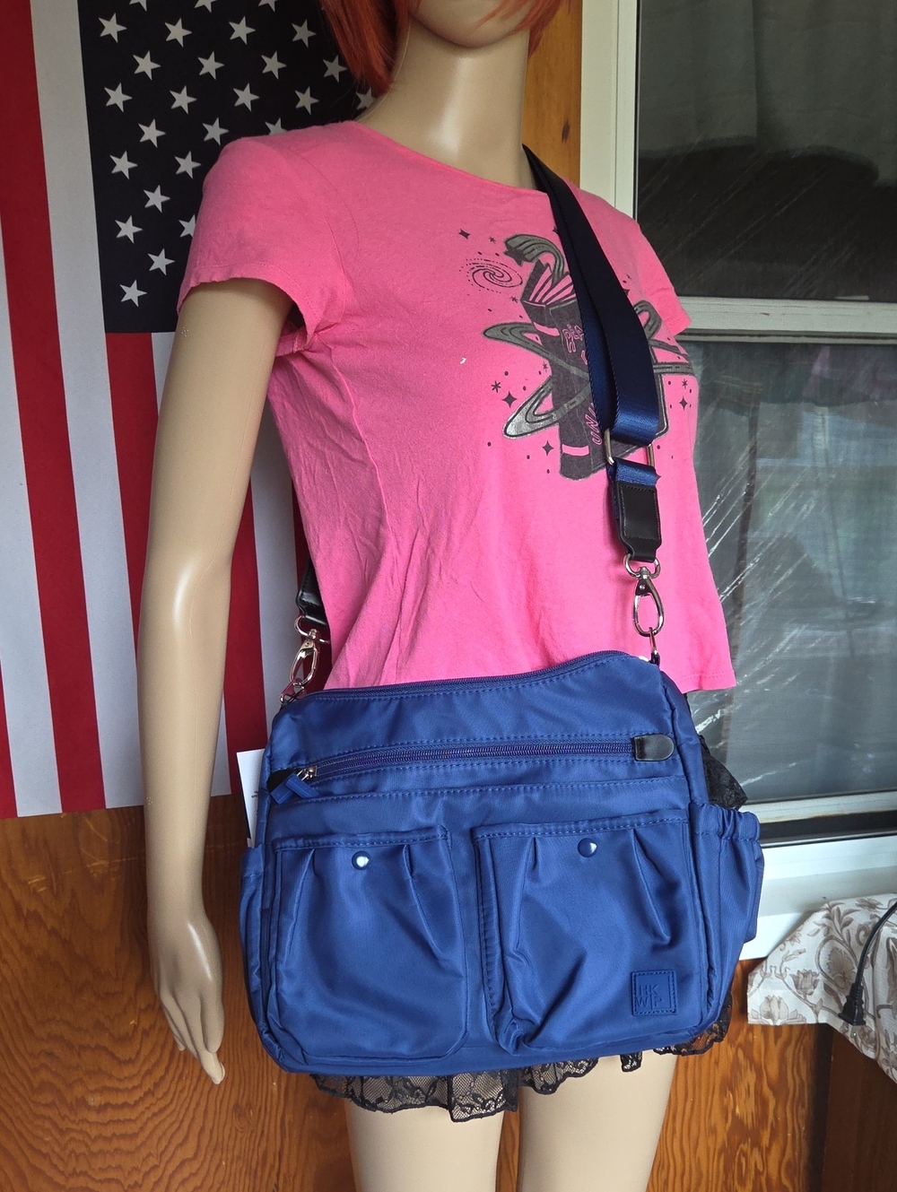IHKWIP Crossbody Organizer Bag with Adjustable Strap